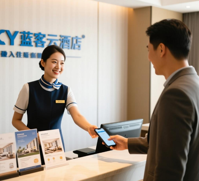 LKY蓝客云“碰一下”10秒智能入住，传统酒店焕新机插图1